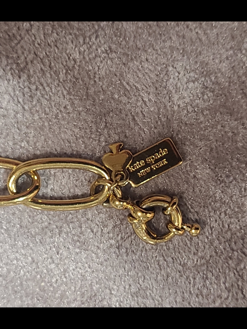 kate spade Gold Toggle Chain with Logo Tag